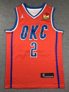 SGA #2 Oklahoma City Thunder Jersey - Orange/Blue Mesh Fan Gear